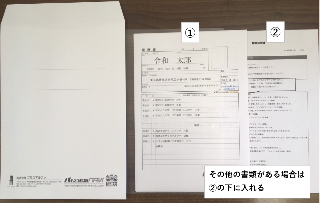 面接で履歴書を渡すときのマナー パチンコ転職ナビ パチンコ業界の転職に強い